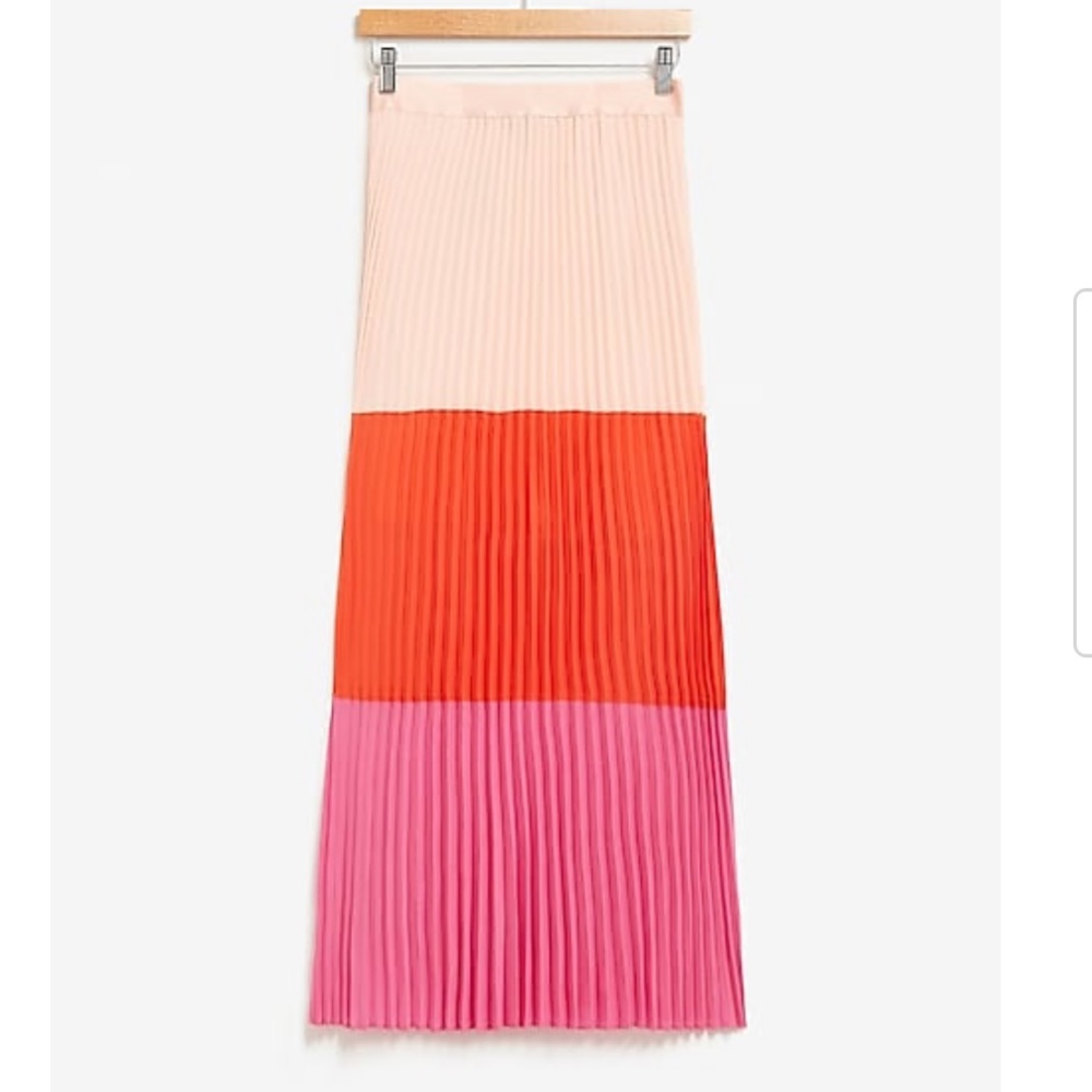 NWT Express High Waisted Pleated MIDI Skirt